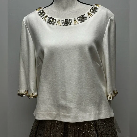 Eliza J Midi Bronze A-Line Skirt with Pockets - Picture 11 of 12